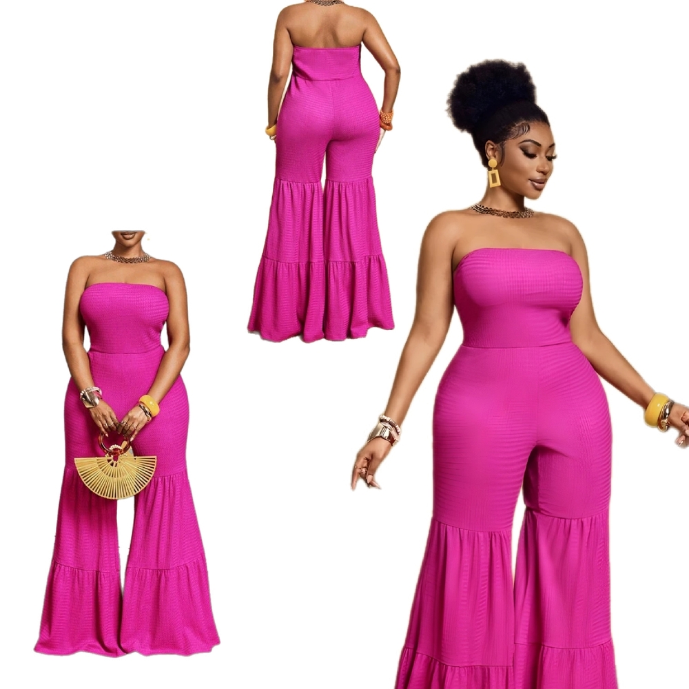 Strapless Pink Jumpsuit
